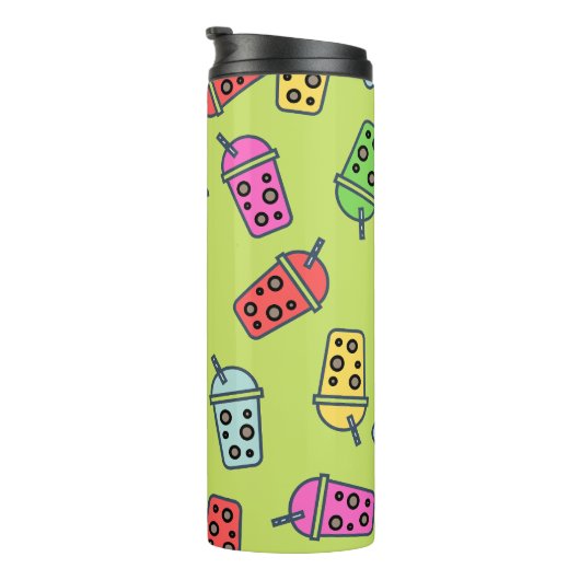 Boba Bubble Tea Pattern Thermosbeker (Geroteerd rechts)