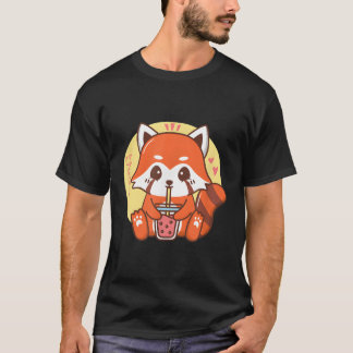 Boba Bubble Tea Red Panda T-shirt
