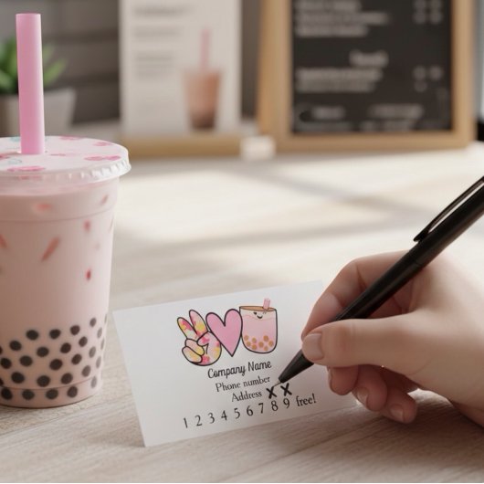 Boba Bubble Tea Reward Kaart Klantenkaartje