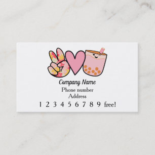 Boba Bubble Tea Reward Kaart Klantenkaartje