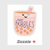 Boba Bubble Tea Schattig en Grappig Sticker (Vel)