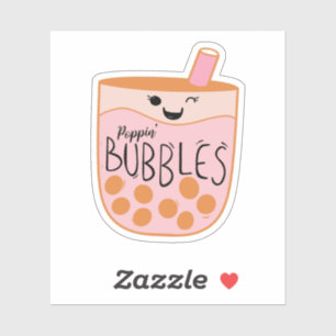 Boba Bubble Tea Schattig en Grappig Sticker