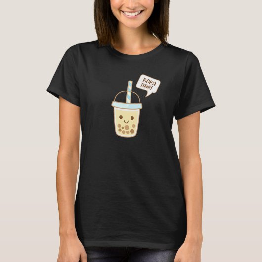 Boba Bubble Tea Time T-shirt (Voorkant)