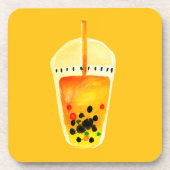 Boba Bubble theekunst illustratie Bier Onderzetter (Voorkant)