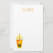 Boba Bubble theekunst illustratie Briefpapier (Voorkant)