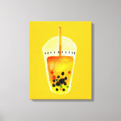 Boba Bubble theekunst illustratie Canvas Afdruk (Voorkant)