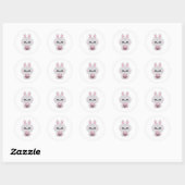 Boba Bunny Pink Ronde Sticker (Vel)
