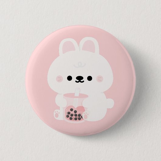 Boba Bunny Ronde Button 5,7 Cm (Voorkant)