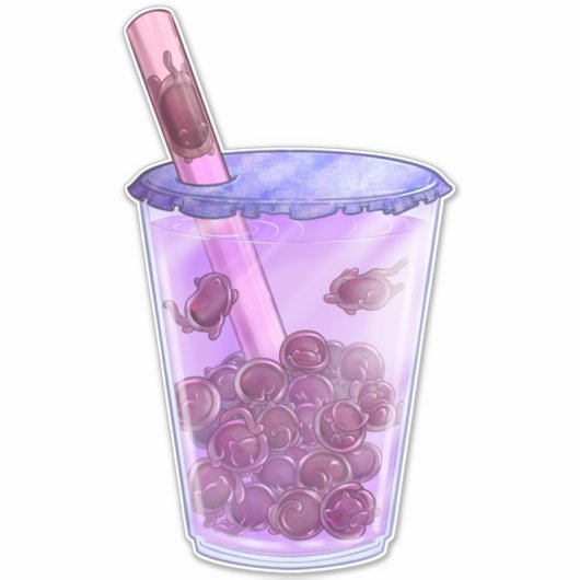 Boba Cats Sticker (Voorkant)