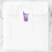 Boba Cats Vierkante Sticker (Tas)