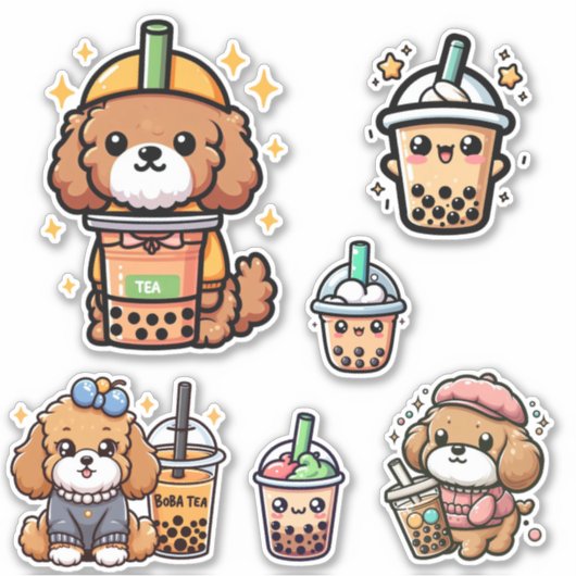 Boba Cavoodle Sticker (Voorkant)