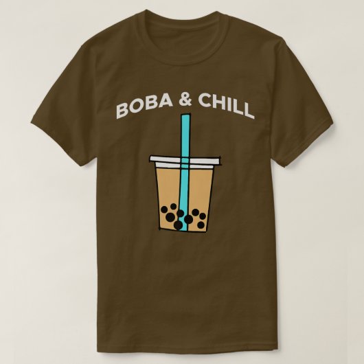 Boba & Chill Bubble Tea Premium T-shirt (Design voorkant)
