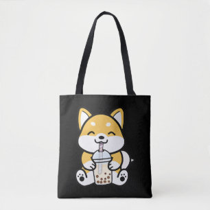 Boba Corgi, Corgi Boba, Boba Shiba, Shiba, Corgi Tote Bag