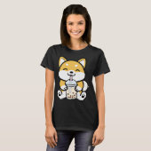 Boba Corgi | Melkthee | Corgi Lover T-shirt (Voorkant volledig)