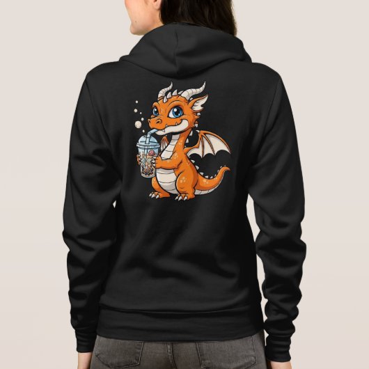 Boba Dragon Volwassenen Ritssluiting Hoodie (Achterkant)