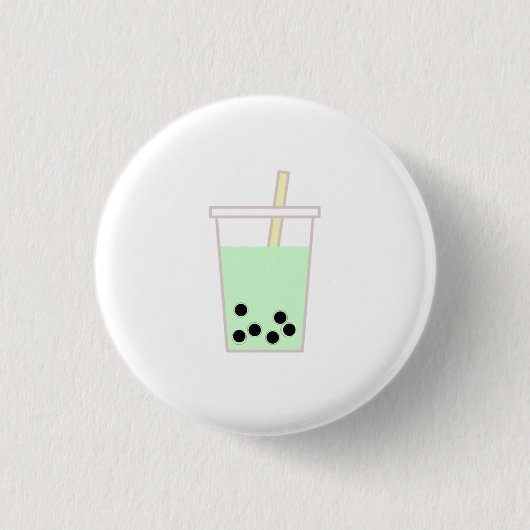 Boba Drink Pin Ronde Button 3,2 Cm (Voorkant)