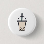 Boba Drink Pin Ronde Button 3,2 Cm (Voorkant)