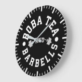 Boba en Barbels - Funny Bubble Tea Workout Grote Klok (Hoek)