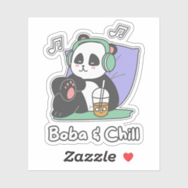 Boba en Chill, Bubble Tea Boba Kawaii Sticker