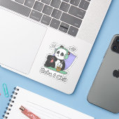 Boba en Chill, Bubble Tea Boba Kawaii Sticker (Laptop met iPhone)