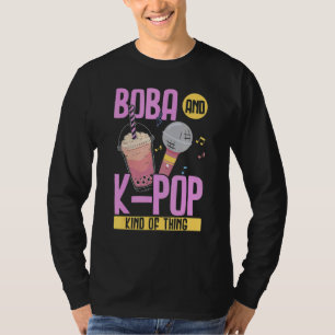 Boba en K Pop als de Pop Koreaans Pop Musi T-shirt