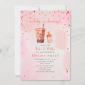 Boba & Flessen Baby is Brouwen Bubble Tea Shower Kaart (Voorkant)