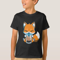 Boba Fox Drink Cute Kawaii Japanse Foxy Anime