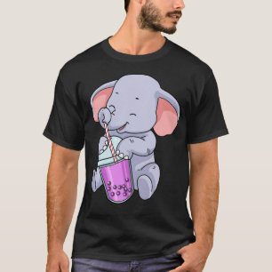 Boba Gift Women Elephant Gift Bubble gallop artsy T-shirt