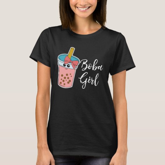 Boba  Girl Milk Tea Bubble Tea MP T-shirt (Voorkant)