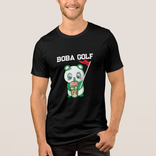 "Boba Golf" | Bubble Tea | Golf Funny | Golfer  Tri-Blend Shirt (Voorkant)