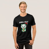 "Boba Golf" | Bubblethee | Golf Grappig | Golfer  Tri-Blend Shirt (Voorkant volledig)