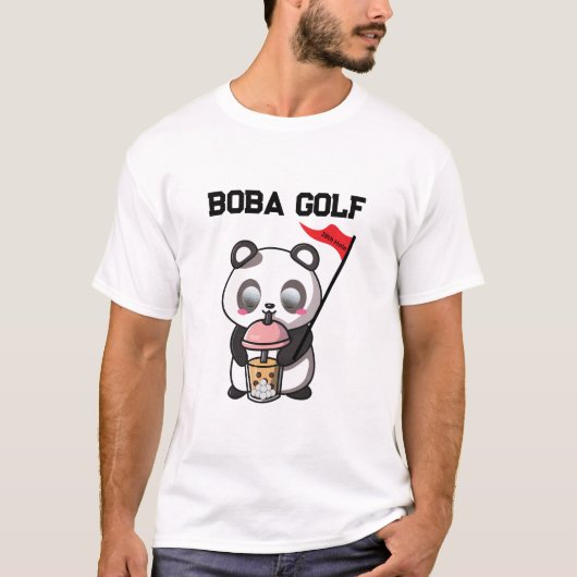 Boba Golf | Melk Thee | Bubble Golf | Golfer T-shirt (Voorkant)