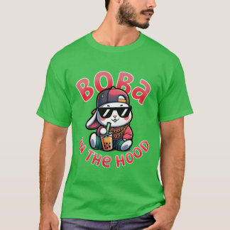 Boba in de buurt Cool 90s Hip Hop Bubbleea Rab ret T-shirt