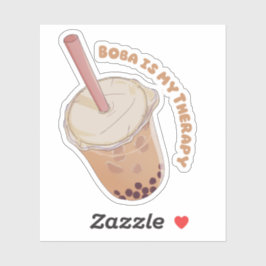 Boba is mijn therapie, Bubble Tea Sticker