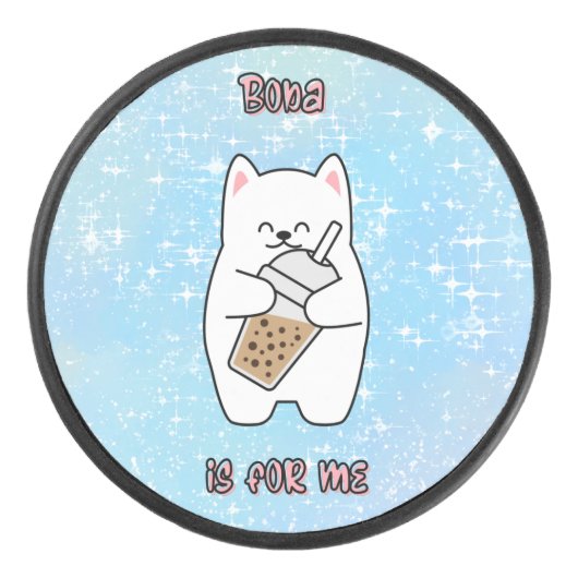 Boba is voor mij blauw Jazz Hockey Puck (Voorkant)