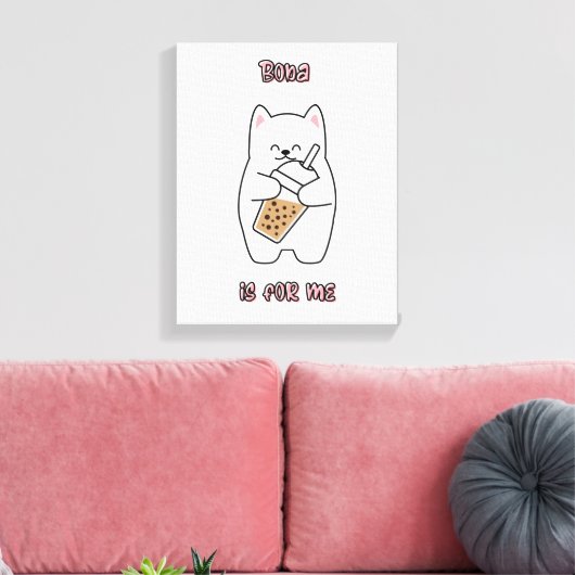 Boba is voor mij canvas afdruk (Insitu (Woonkamer))