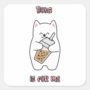 Boba is voor mij vierkante sticker