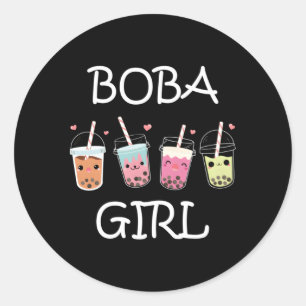 Boba Kawaii Bubble Tea NS Ronde Sticker