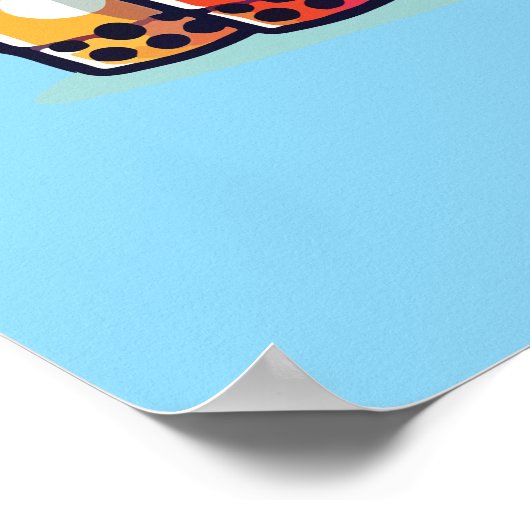 Boba Kerstboom - Funny Bubble Tea Holiday Poster (Hoek)