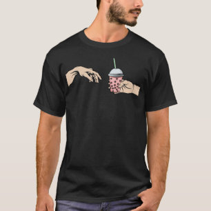Boba Korean Aesthetic Style Bubble Tea paarden gal T-shirt