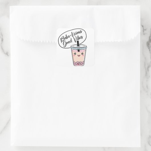 Boba-licious Good Vibes Sticker (Tas)