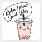 Boba-licious Good Vibes Sticker (Voorkant)