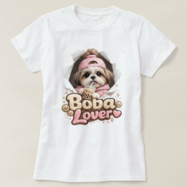 Boba Liefhebber Shih Tzu Cute Kawaii Hond T-Shirt