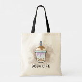 Boba Life | Boba Tea Gepersonaliseerde Canvas tas (Achterkant)