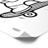 Boba Love Ramen Noodles Astronaut Wall art Poster (Hoek)