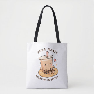 Boba maakt alles beter tote bag