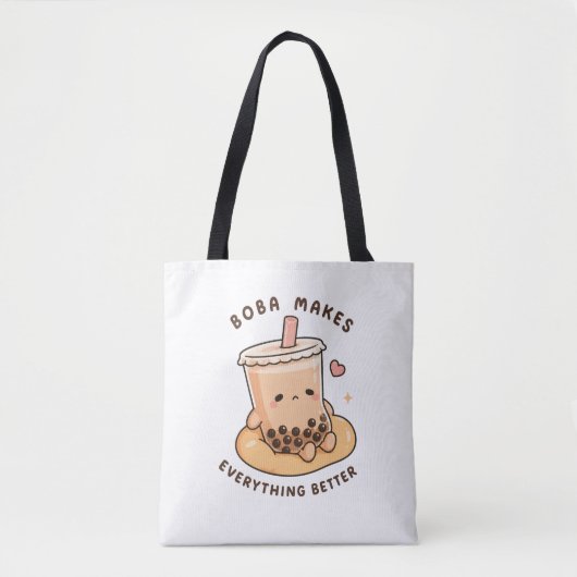 Boba maakt alles beter tote bag (Voorkant)