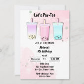 Boba Melk Thee Bubble Verjaardag Kaart (Voorkant)