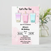 Boba Melk Thee Bubble Verjaardag Kaart (Staand voorkant)