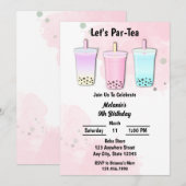 Boba Melk Thee Bubble Verjaardag Kaart (Voorkant / Achterkant)